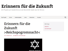 Tablet Screenshot of erinnern-fuer-die-zukunft.at